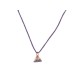 PENDENTIF DODO POMELLATO PRECIOUS TAG SUR CORDON OR 9K AMETHYSTE NECKLACE 200€