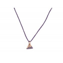 PENDENTIF DODO POMELLATO PRECIOUS TAG SUR CORDON OR 9K AMETHYSTE NECKLACE 200€