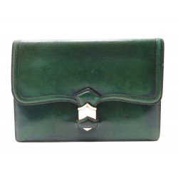  SAC A MAIN HERMES POCHETTE CUIR VERT 