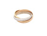 bague cartier trinity pm 3 ors diamants 54 or jaune