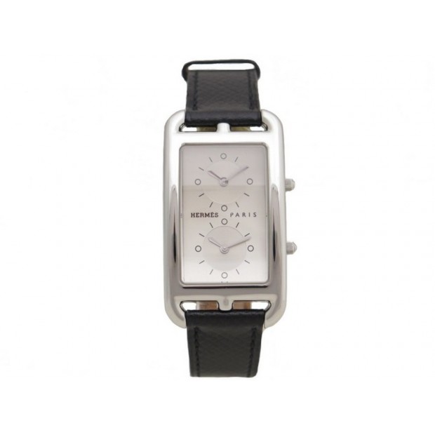 NEUF MONTRE HERMES CAPE COD DUAL TIME CC3-510 QUARTZ CLASSIQUE ACIER WATCH 2100€