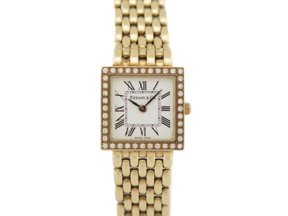 montre tiffany co estate 19mm or jaune 14k