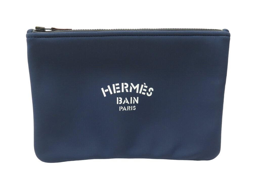 trousse hermes neobain moyen modele bleu marine