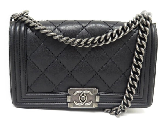 sac a main chanel boy medium a67086 cuir noir