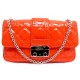 NEUF SAC A MAIN CHRISTIAN DIOR NEW LOCK BANDOULIERE CUIR VERNI ORANGE BAG 1600€