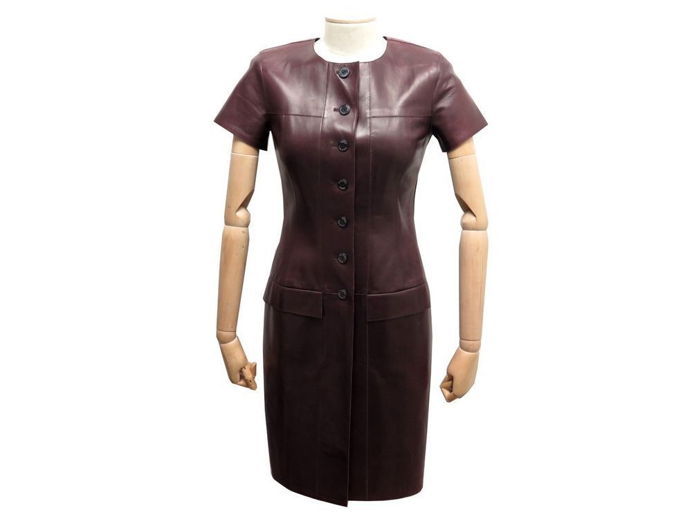 burgundy leather dress zara Zola | Burgundy Faux Leather Bandeau Midi Dress