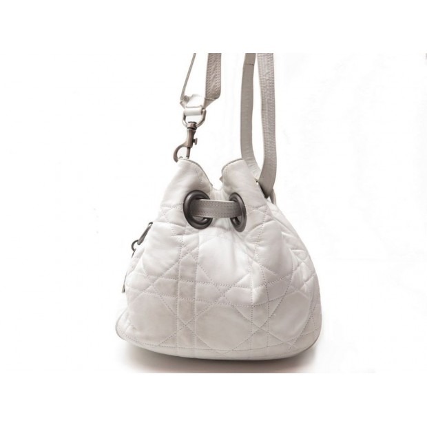 SAC A MAIN CHRISTIAN DIOR CUIR BLANC 