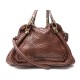 SAC A MAIN CHLOE PARATY GM BANDOULIERE EN CUIR DE PYTHON MARRON HAND BAG 3660€