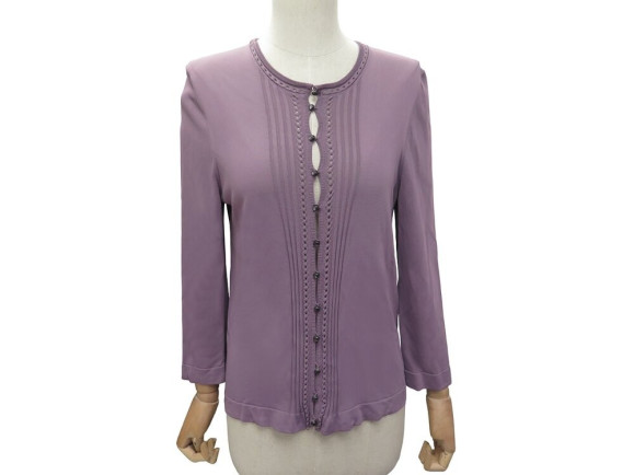 gilet hermes 42 l pull viscose violette lavande