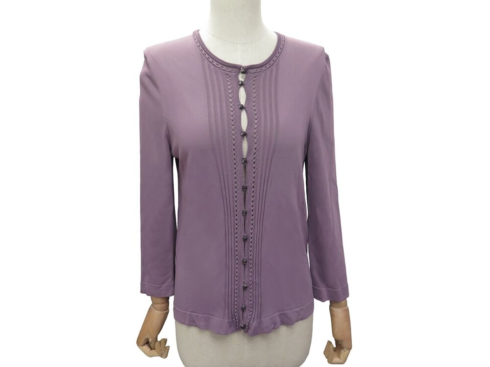 gilet hermes 42 l pull viscose violette lavande