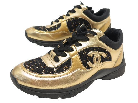 chaussures baskets chanel g34360 tennis trainer