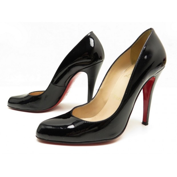 NEUF CHAUSSURES CHRISTIAN LOUBOUTIN FIFI 100 36.5 ESCARPINS EN CUIR VERNIS 545€