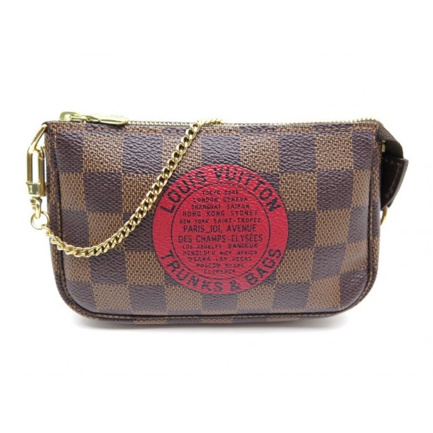 NEUF MINI POCHETTE ACCESSOIRES LOUIS VUITTON SAC A MAIN DAMIER TRUNKS & BAGS 