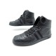 CHAUSSURES GUCCI 309532 7.5 42 FR BASKETS MONTANTES CUIR NOIR SNEAKER SHOES 480€