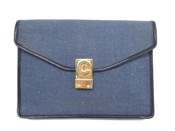 pochette celine c classique en jean denim bleu