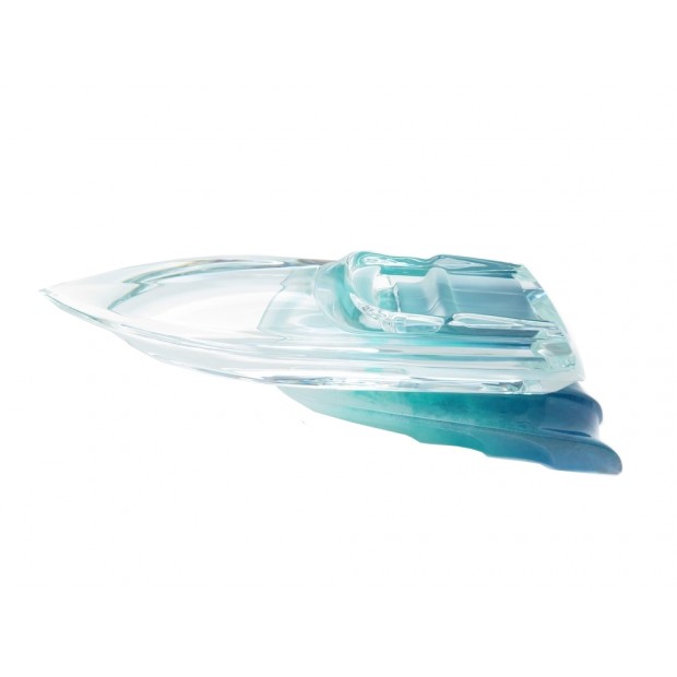 NEUF SCULTURE DAUM MONACO BATEAU PATE DE VERRE 