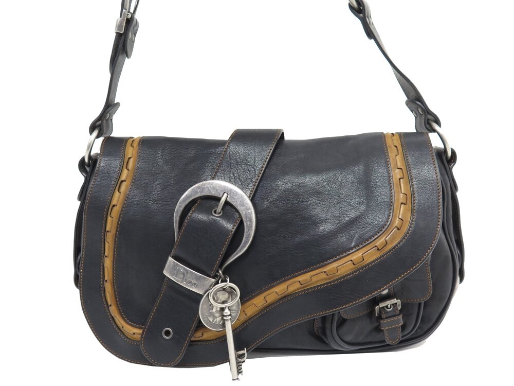 sac a main christian dior gaucho large double saddle