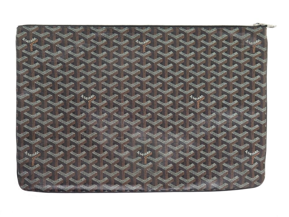 sac pochette goyard senat gm en toile goyardine noir