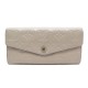 PORTEFEUILLE LOUIS VUITTON CURIEUSE EN CUIR MONOGRAM EMPREINTE BEIGE WALLET 645€