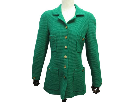 veste chanel boutons logo cc taille m 38 en
