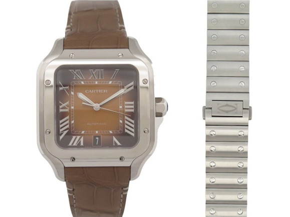 montre cartier santos gm wssa0064 47 mm