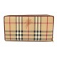 NEUF PORTEFEUILLE BURBERRY COMPAGNON ZIPPE HAYMARKET TARTAN CHECK BILLFOLD 375€