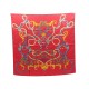 NEUF FOULARD HERMES L INSTRUCTION DU ROY CARRE EN SOIE JACQUARD ROUGE SCARF 350€