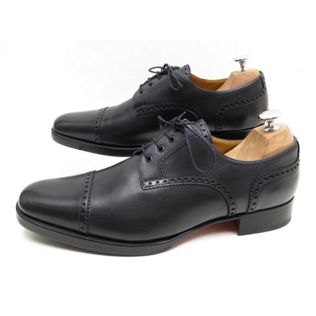 NEUF CHAUSSURES HERMES NEWTON 42.5 DERBY EN CUIR GRIS CHARCOAL SAC SHOES 690€