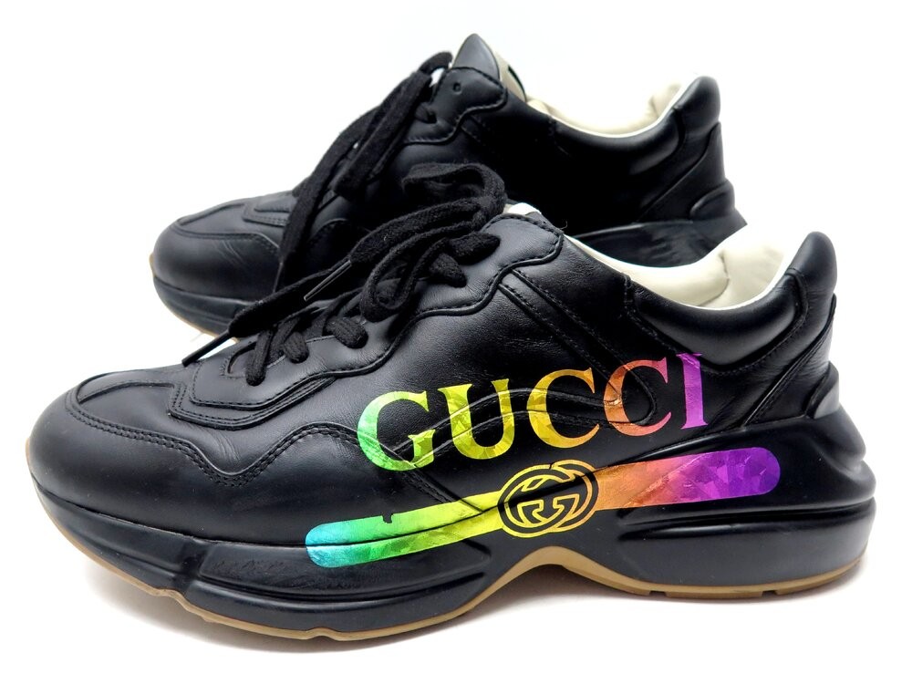 chaussures baskets gucci 552851 rhyton iridescent logo