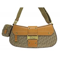 VINTAGE SAC A MAIN CHRISTIAN DIOR COLUMBUS STREET CHIC TOILE OBLIQUE HAND BAG