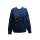 NEUF PULL CHANEL P50459 38 M EN CACHEMIRE POINTS MUTICOLORES BLEU CASHMERE 1800€