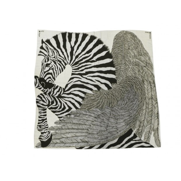 CHALE HERMES ZEBRA PEGASUS ALICE SHIRLEY CHALE EN CACHEMIRE & SOIE SHAWL 1260€