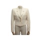 VESTE CHANEL M 38 EN TWEED ECRU BOUTONS DORE LOGO CC WHITE-OFF WOOL JACKET 4200€