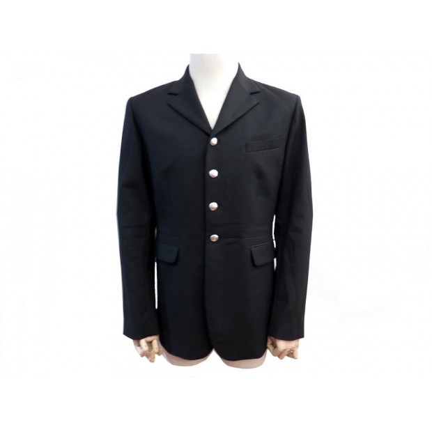 NEUF VESTE D'EQUITATION HERMES JUMPING HOMME 50 M NOIR BLACK RIDING JACKET 1460€