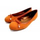 NEUF CHAUSSURES SERGIO ROSSI BALLERINES 36 IT 37 VEAU VELOURS ORANGE SHOES 295€