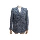 NEUF VESTE CROISEE CHANEL P51555 38 M EN TWEED DE COTON BLEU BLUE JACKET 5000€