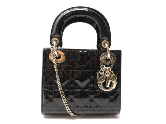  sac a main lady dior mini m0505owcb cuir vernis