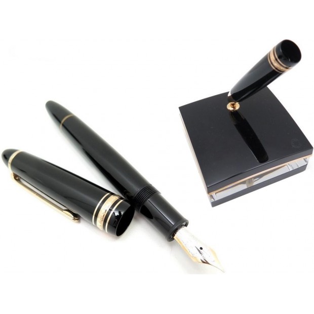 NEUF STYLO PLUME MONTBLANC TRAVELLER + BOITE + PORTE PLUME 