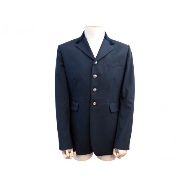 NEUF VESTE D'EQUITATION HERMES SELLIER HOMME 50 52 M L LAINE BLEU JACKET 1460€