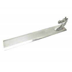 VINTAGE COUPE PAPIER HERMES REGLE TETE DE CHEVAL RAVINET D'ENFERT METAL AGENTE