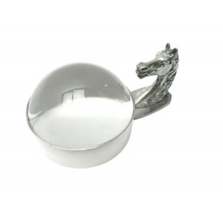 VINTAGE LOUPE DE BUREAU HERMES TETE DE CHEVAL RAVINET D'ENFERT MAGNIFYING GLASS