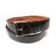 RARE CEINTURE ZILLI T 105 EN CUIR DE CROCODILE BOUCLE DOREE ALLIGATOR BELT 3000€