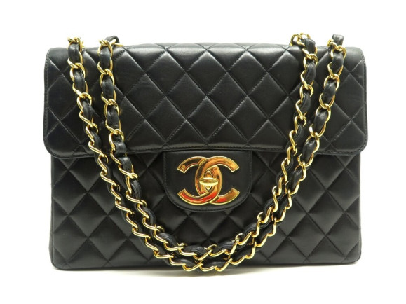 sac a main chanel timeless jumbo bandouliere cuir noir