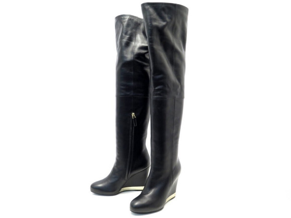  chaussures chanel bottes g31303 37.5 cuissardes
