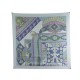 FOULARD HERMES HUACA PIRU II DETAIL KOEHLIN CARRE 90 EN SOIE BLEU SCARF 350€