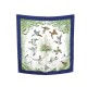 FOULARD HERMES HALTE EN CAMARGUE ROBERT DALLET CARRE SOIE BLEU BOITE SCARF 350€