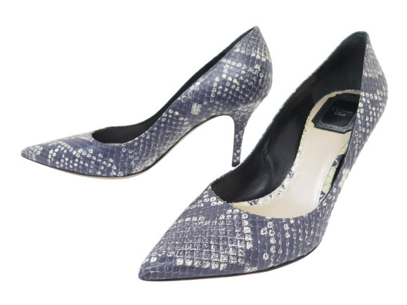 chaussures christian dior escarpins cuir python
