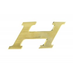 NEUF BOUCLE DE CEINTURE HERMES H SPEED 32MM EN METAL DORE BROSSE BELT BUCKLE