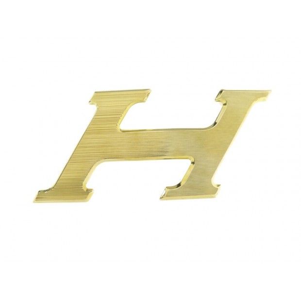 NEUF BOUCLE DE CEINTURE HERMES H SPEED 32MM EN METAL DORE BROSSE BELT BUCKLE