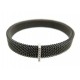 NEUF BRACELET MAUBOUSSIN MOI NON PLUS T15 7 DIAMANTS OR BLANC & ACIER NOIR 695€